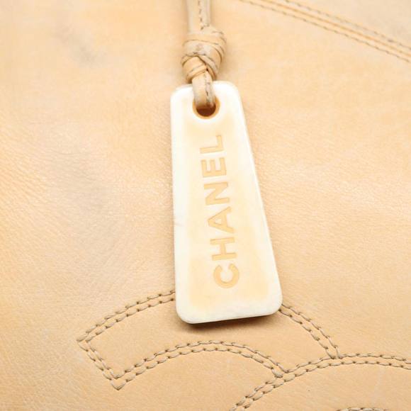 CHANEL COCO Mark Shoulder Bag Leather Beige CC Auth 87307 - Picture 16 of 16